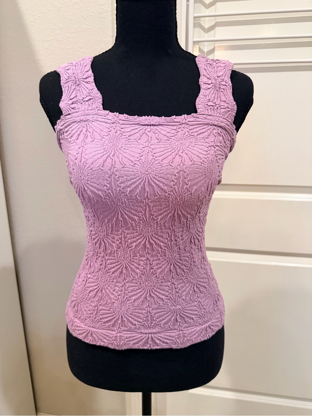 Altar'd State Lilac Textured Square-Neck Tank